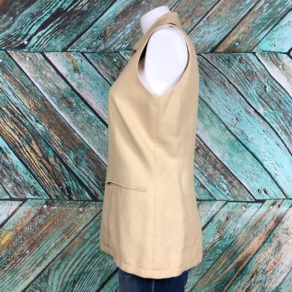 DW36 - HAROLD'S| Tan Zipper Vest - 6 - Picture 3 of 6